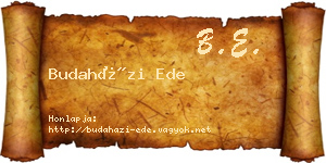 Budaházi Ede névjegykártya